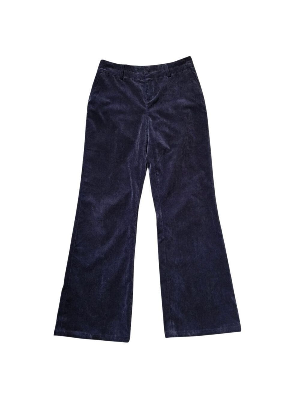Coldwater Creek Navy Blue Velveteen Corduroy Ankle Pants 4